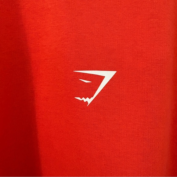 Gymshark Apollo Graphic Cropped Long Sleeve Sweatshirt Orange Size Medium - Picture 3 of 8